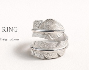 Handleiding voor het maken van een ring met veren (PDF) - Gids voor het maken van sieraden met reliëfsnijwerk in sterlingzilver