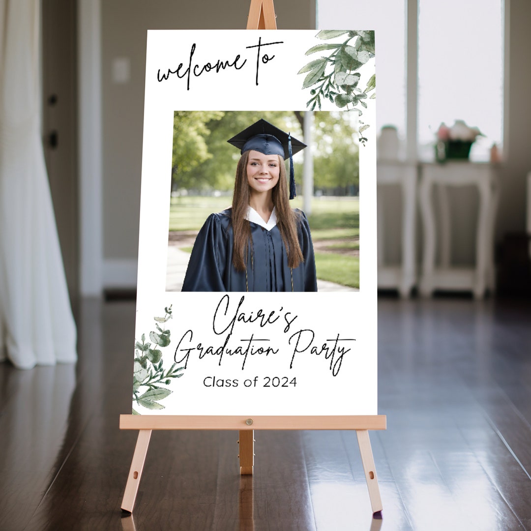 Graduation Party Sign Graduation Sign Template Canva Graduation Party Sign Graduation Sign Template Canva
