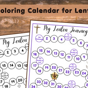 Lenten Calendar Printable, Ash Wednesday, Lent Calendar 2024, Lenten ...