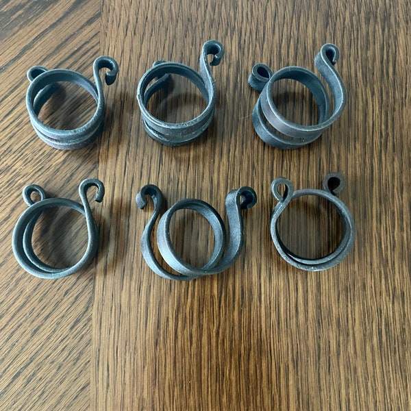 hand forged rustic napkin rings