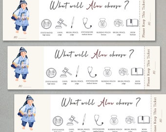 Primo compleanno coreano, modello di biglietto della lotteria, Baby Hanbok boy, stampabile e modificabile autonomamente, Dol personalizzato, Doljanchi Party Decor, K1.2R