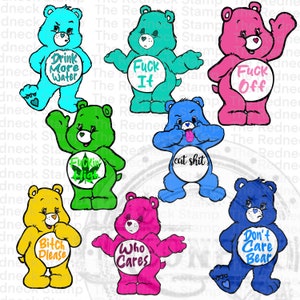 Swear Bear SVG BUNDLE **Cut file layers for vinyl** Updated