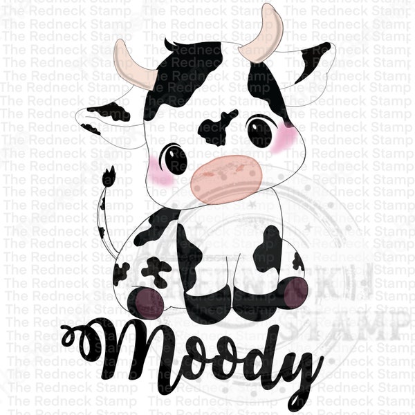 Moody Cow PNG Digital 2 files