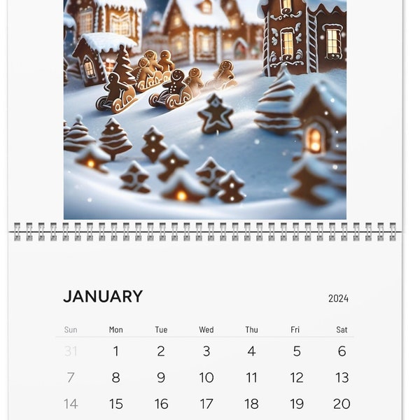 Gingerbread Wall Calendar (2024)