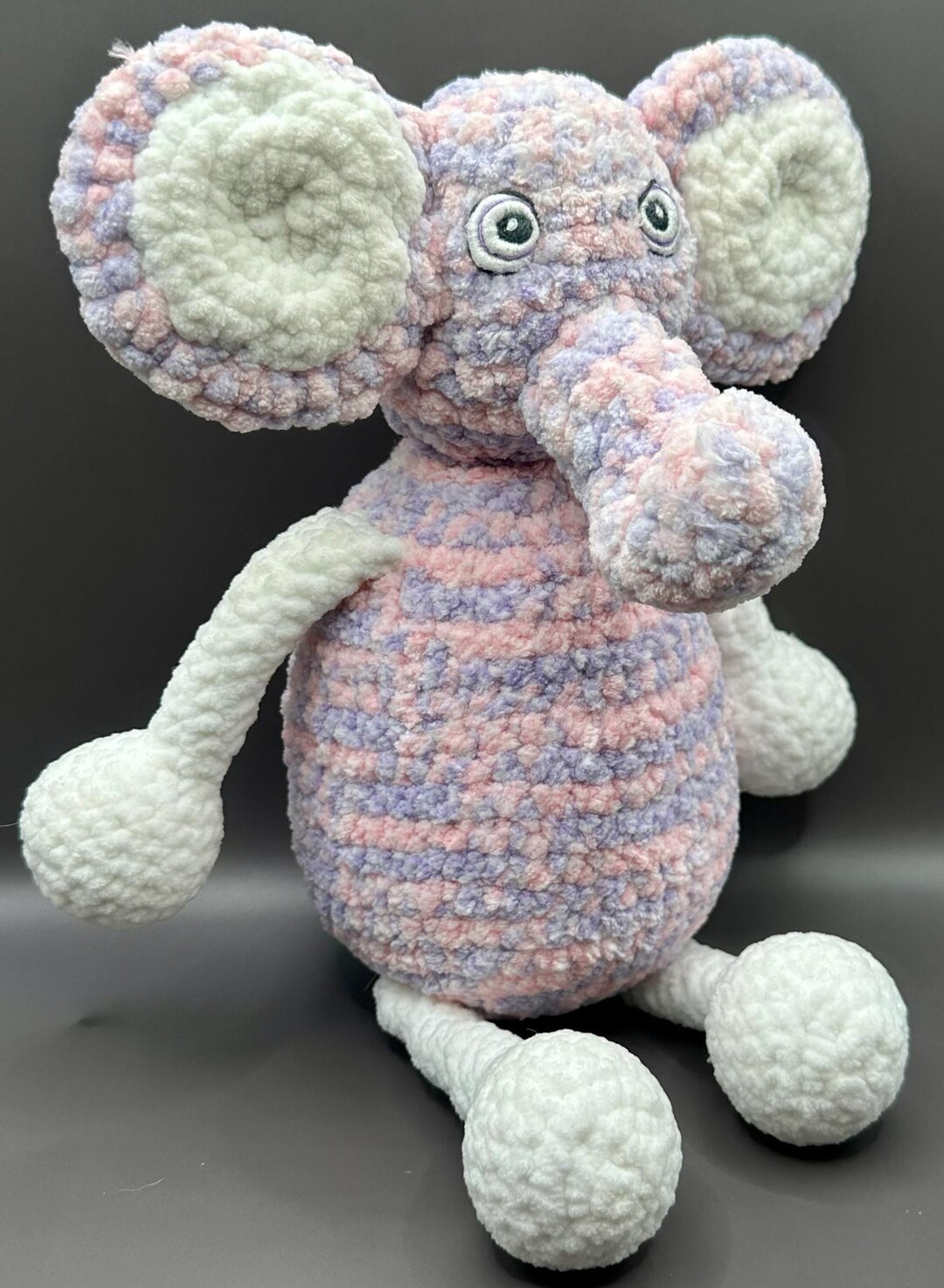 Crochet Elephant Plush: 12-inch Stuffed Animal - Etsy