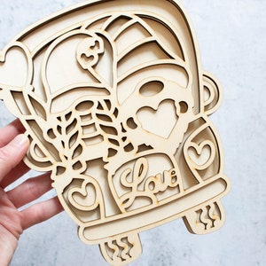 Layered Road Trip Gnomes | svg, dxf, eps, png, pdf files for Cutting Machines - XTool | Laser Engraving | 3D Gnome | Painting Wood Surface