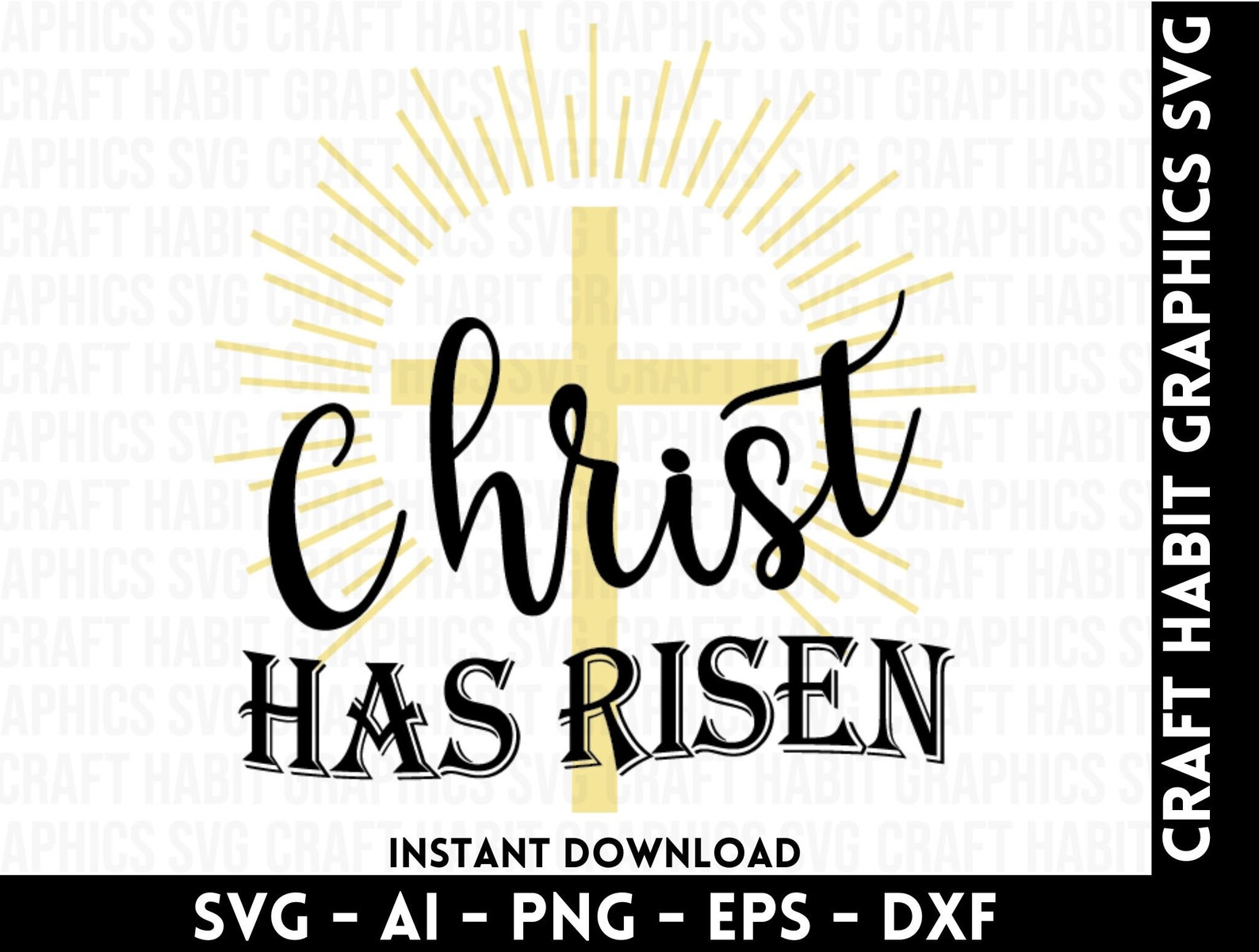 Christ Has Risen Svg, Dxf, Eps, Png Files for Cutting Machines - Cricut ...