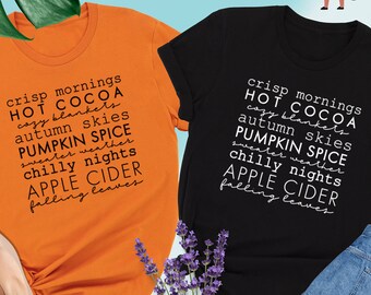 Fall Words Shirt, Women's Fall Tshirt, Autumn Shirt, Hello Fall Shirt, Thanksgiving Tee, Cute Fall Shirts, Fall Graphic Tees, Fall Tee