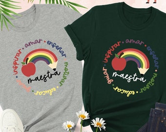 Spanish Teacher Gift, Cool Teacher Shirt, Maestra Gift, Teacher Appreciation Shirt, Bilingual Teacher Gift,Spanish Teacher Tee,Maestra Shirt