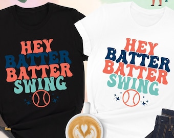 Hey Batter Batter Swing Shirt, Baseball Shirt, Baseball Gift Shirt, Baseball Mom Shirt, Baseball Season Tee,Baseball Lover Gift,Ballpark Tee