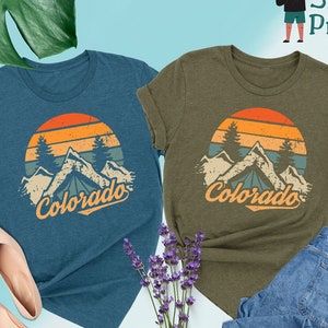 Colorado Tee, Rocky Mountains Shirt, Retro Colorado Shirt, Camping T-shirt, Colorado Lover Shirt, Colorado Mountain Shirt, Camp Lover Gift