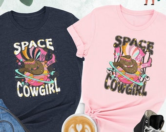 Space Cowgirl Shirt, Cosmic Space Shirt, Cosmic Shirt, Space Shirt, Retro Shirt, Western Shirt, Gift for Women,Cowgirl Shirt,Funny Space Tee