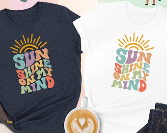 Sunshine On My Mind, Summer Shirt, Summer Gift, Hello Summer, Cute Summer Graphic Tee, Palm Tshirt, Beach Shirt, Retro Shirt, Vacation Shirt