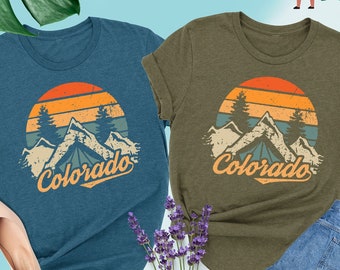 Colorado Tee, Rocky Mountains Shirt, Retro Colorado Shirt, Camping T-shirt, Colorado Lover Shirt, Colorado Mountain Shirt, Camp Lover Gift