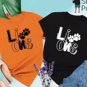 Lions Team Mascot Shirt, Lions Team Shirt, Lions Football Shirt, Lions Tee, Lions School Shirt, Lions School Spirit, Lions School Mascot Tee