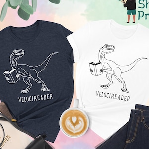 Velocireader Shirt, Book Shirt, Dinosaur Reading Shirt, Book Lover Gift, Bookworm Shirt, Reading Lover Shirt, Book T-shirt, Dinosaur Shirt