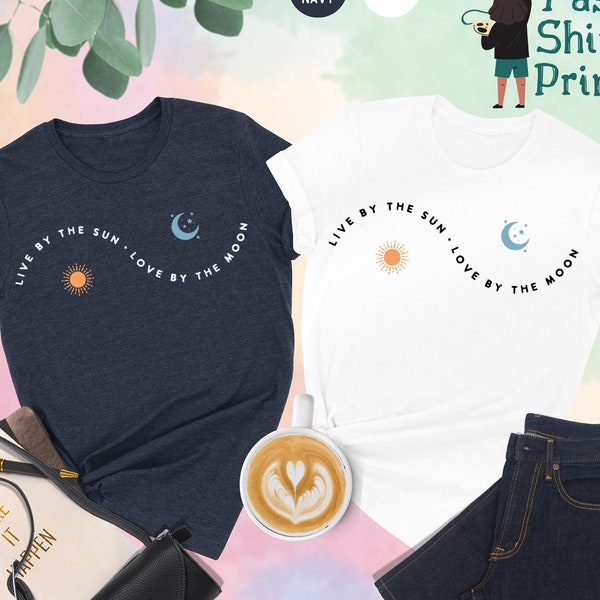 Live By The Sun Love By The Moon Shirt, Celestial Shirt, Sun Lover Gift, Meditation Shirt, Spiritual Shirt, Moon Lover Shirt, Mystical Shirt