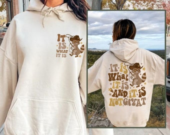 It Is What It Is And It Is Not Great Hoodie, Funny Raccoon Sweatshirt, Funny Saying Sweatshirt,Meme Sweatshirt,Sarcastic Hoodie,Raccoon Gift
