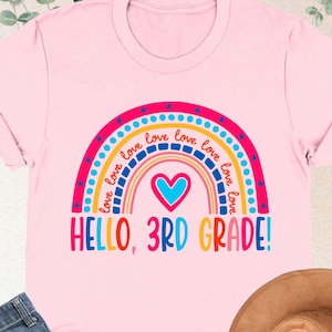 Hello 3rd Grade Shirt, Third Grade Teacher Team T-Shirt, 1st Day of School, Third Grade Squad Gift, Teacher Appreciation, Back to School Tee