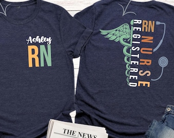 Custom Name Registered Nurse Shirt,Personalized RN Nurse Gifts,RN Nurse Shirt,Gift For Nurse,Nurse Appreciation,Appreciation Gift,Nurse Life