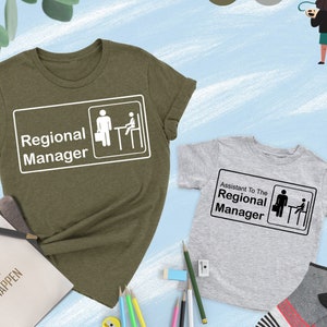Regional Manager Shirt, Assistant to The Regional Manager Shirt, Dad and Son Matching Shirts, Father Daughter Shirts, Fathers Day Gift