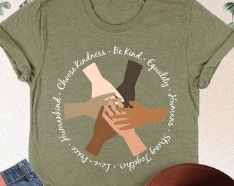 Unity Of Hands Shirt, Equality Shirt, Black Lives Matter, Human Rights Shirt, Activist Shirt, Be Kind Shirt,Social Justice Shirt,Peace Shirt