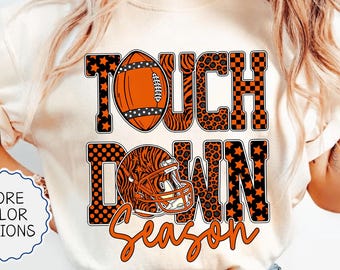 Comfort Colors® Touchdown Season Shirt, Football Mom Gift, Football Game Day Tee, Football Lover Shirt, Football Season, Fall Football Shirt