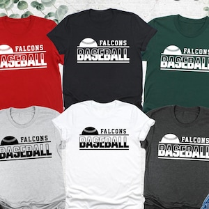 Custom Baseball Team Name Shirt, Personalized Baseball Shirt, Baseball Mascot Shirt, Baseball Mom Shirt, Game Day Baseball, Sports Mom Shirt