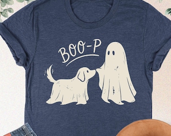 Boo-P Ghost Dog Shirt, Funny Halloween Dog Tee, Spooky Dog Shirt, Ghost Puppy Shirt, Funny Dog T-Shirt, Pet Parent Gift, Cute Dog Lover Gift