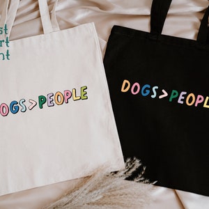 Dogs Over People Tote Bag, Dog Lover Tote Bag Gift, Dog Mom Tote Bag, Ecofriendly Tote Bag,Tote Bag, Dog Owner Shopping Tote Bag, Canvas Bag
