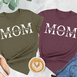 Custom Mom Shirt, Mothers Day Shirt, Custom Mom Shirt With Kids Names, Gift for Mom, Mothers Day Gift, Personalized Mom Shirt, Mom Shirt