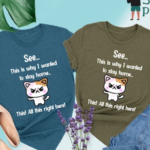 Mira, esta es la razón por la que quería quedarme en casa. Esta es toda esta camiseta aquí mismo, camiseta con frase divertida, camiseta sarcástica, camiseta introvertida, camiseta humorística