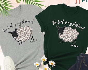 The Lord is My Shepherd Shirt, Psalm 23:1 Christian Shirt, Cute Sheep Bible Verse Shirt, Religious Gifts, Christian Lamb, Religious Shirt
