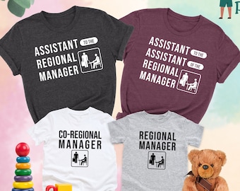 Matching Regional Manager Shirts, Assistant to The Regional Manager Shirt, Matching Family Shirts, The Office Shirt, Regional Manager Shirt