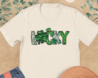 Lucky Shirt, St Patricks Day Shirt, Lucky Charm Shirt, Four Leaf Clover, Lucky Shamrock Shirt, Saint Patricks Day Shirt, St Pattys Day Gift