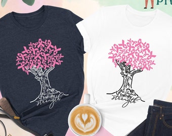 Pink Ribbon Tree Shirt, Cancer Tree Shirt, Breast Cancer Fighter Shirt, Breast Cancer Awareness Shirt, Pink Ribbon Shirt, Motivational Shirt