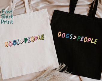 Dogs Over People Tote Bag, Dog Lover Tote Bag Gift, Dog Mom Tote Bag, Ecofriendly Tote Bag,Tote Bag, Dog Owner Shopping Tote Bag, Canvas Bag