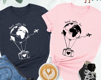 Travel Shirt, Explore Shirt, Adventure Shirt, Vacation Shirt, Air Traveler Shirt, Airplane Travel Shirt, Travel Lover Gift, World Traveler