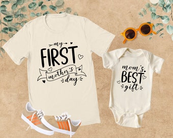 My First Mothers Day Shirt, Moms Best Gift Shirt, Custom Mama And Mini Shirt, Matching Mothers Day, Mom And Baby Matching Shirt,Gift For Mom