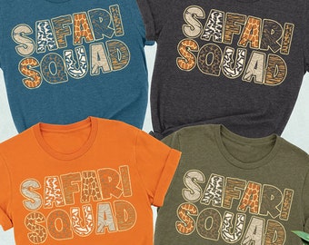 Safari Squad Shirt, Wild Life Lover Outfit, Africa Trip Apparel, Wild Animal Lover T-Shirt, Gift for Safari Guide,Enjoy Nature Tee,Zoo Shirt