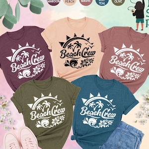 Beach Crew Shirts, Vacation Shirt, Beach Shirts, Summer Shirt, Summer Family Matching Tee, Family Matching Shirt, Summer Vacation T-shirts