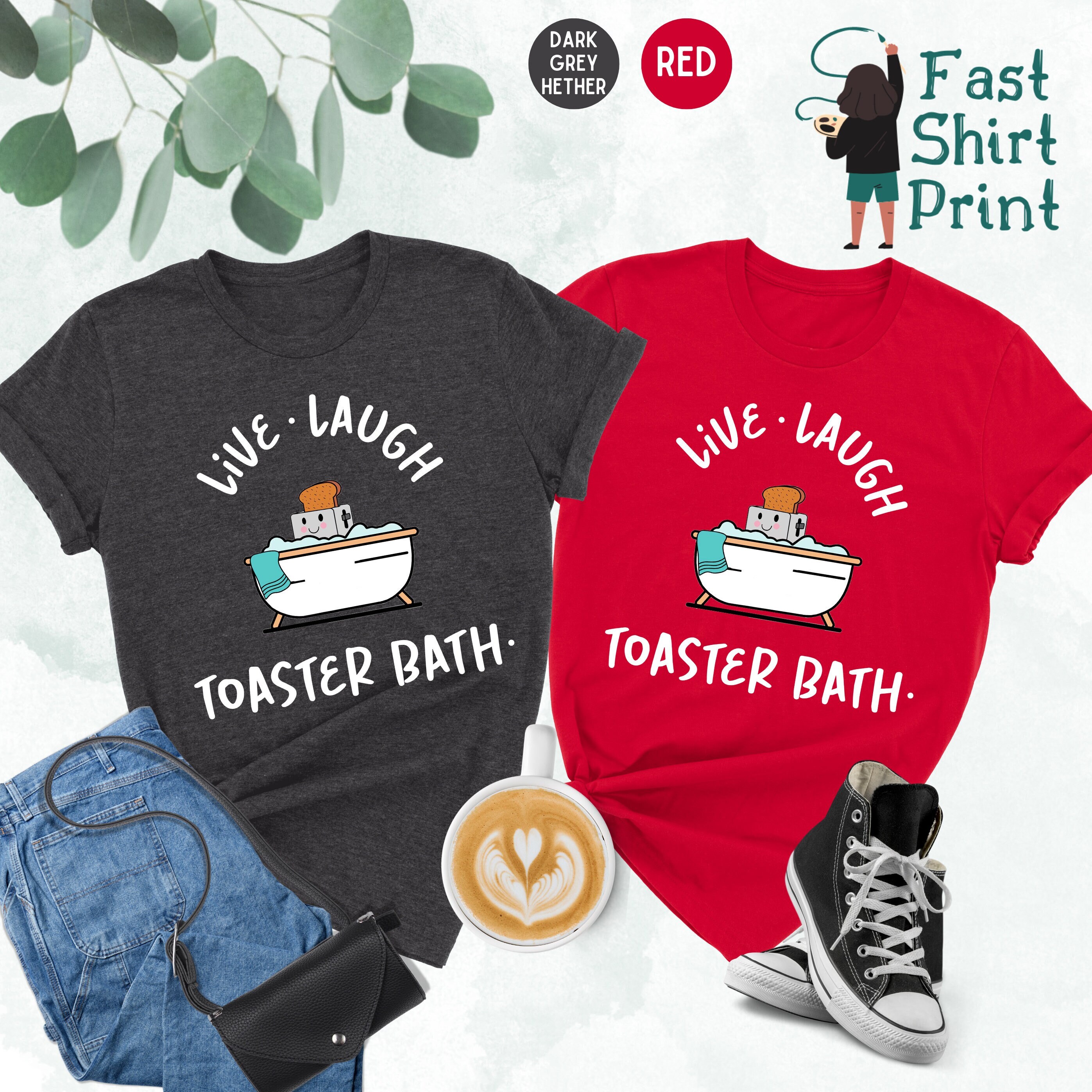thumbnail image 2 of Live Laugh Toaster SVG, Live Laugh Toaster Bath Inspirational Life Love 2 of 11
