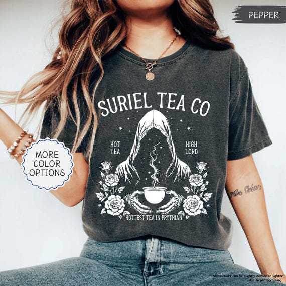 Comfort Colors® Suriel Tea Co Shirt, Fantasy Reader Shirt, Acotar Shirt, A Court Of Thorns and Roses T-Shirt, Bookish Gift, Book Lover Shirt