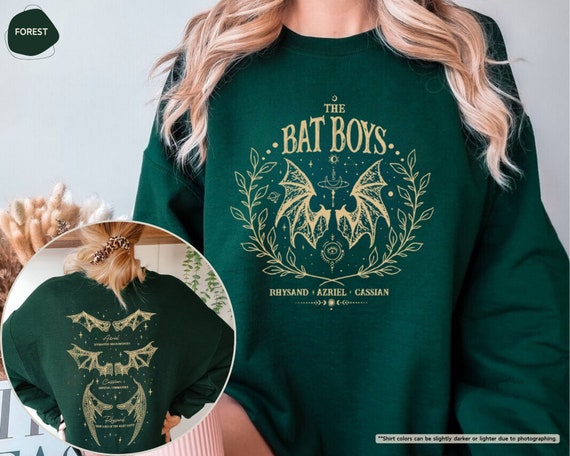 The Bat Boys Sweatshirt, Acotar Bookish Sweatshirt, Book Lover Hoodie, The Night Court Illyrians, Gift For Bookworm, Feyre Bat Boy Wings Tee