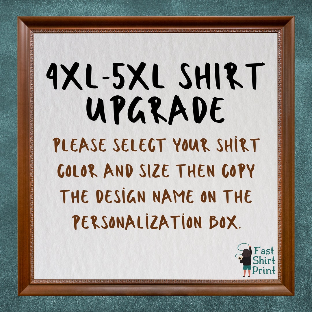 4XL-5XL SHIRT UPGRADE - Etsy