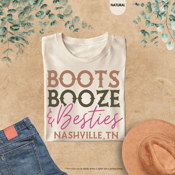 Boots Booze & Besties Shirt, Nashville Girls Trip, Nashville Trip Shirt, Girls Weekend Shirts, Besties Vacation, Nashville Gift, Girls Trip