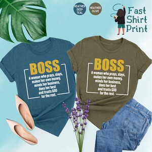 Boss Definition Shirt, Entrepreneur Shirt, Boss Shirt, Gift For Boss, Funny Shirts For Women, Money Shirt, Funny Gifts For Mom, Woman Shirts image 2