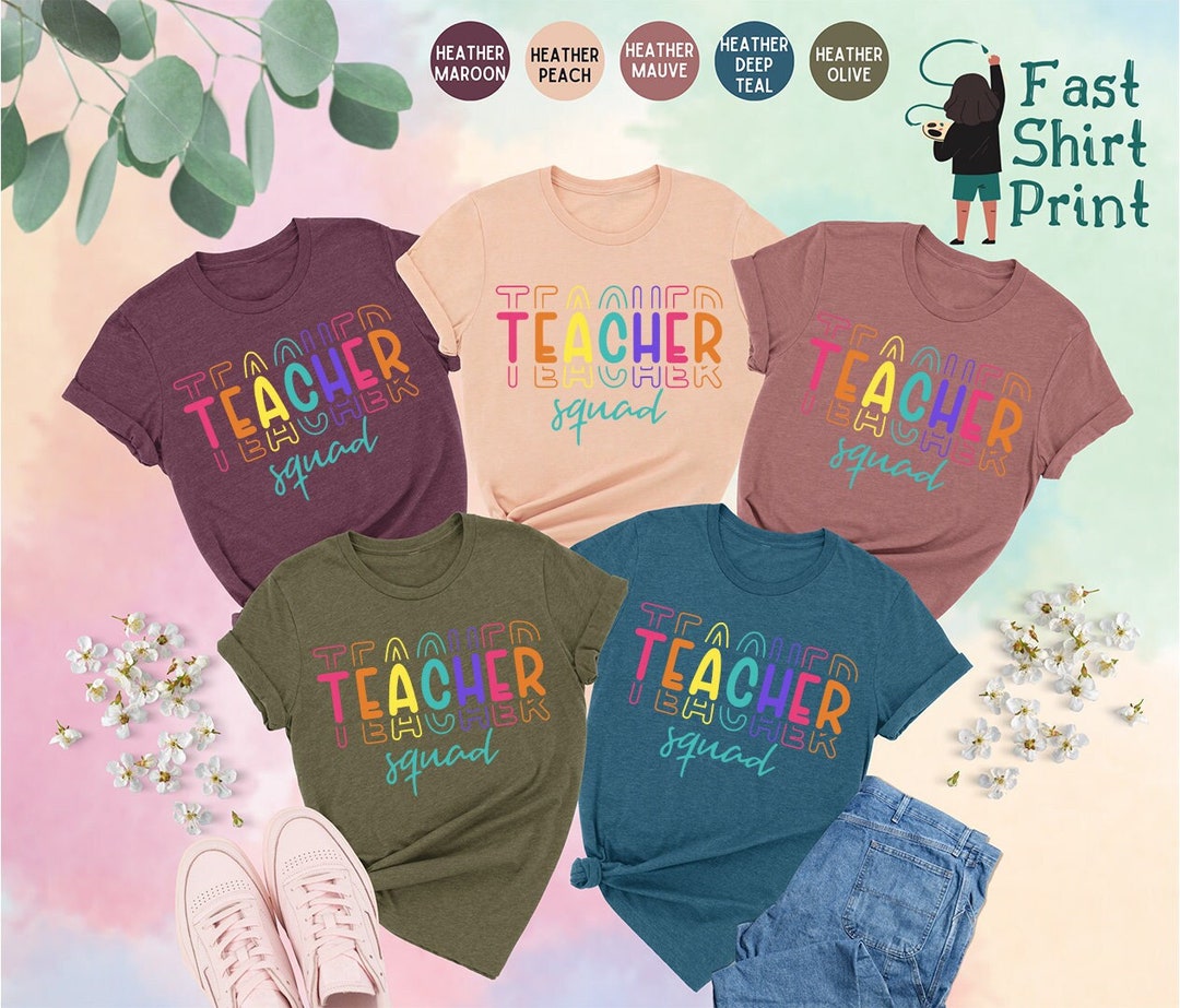 Teacher Squad Shirt, Teacher Crew Shirt, Gift for Teacher, Squad Shirt ...
