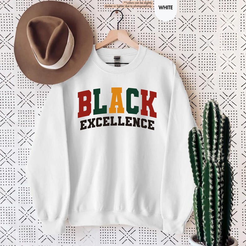 Black Excellence Sweatshirt, Black History Month Gift, African American, Black Pride Hoodie, Black Woman, Empowerment Black History Sweater image 2