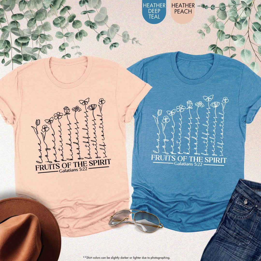 Fruit of the Spirit Shirt, Christian T Shirt, Wildflower Shirt, Bible ...
